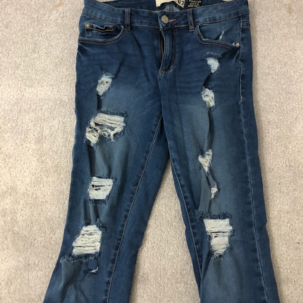 Distressed jeans
